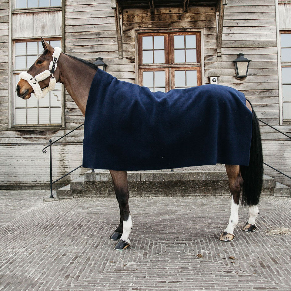 Kentucky Horsewear Heavy Fleece Square Blanket - Navy