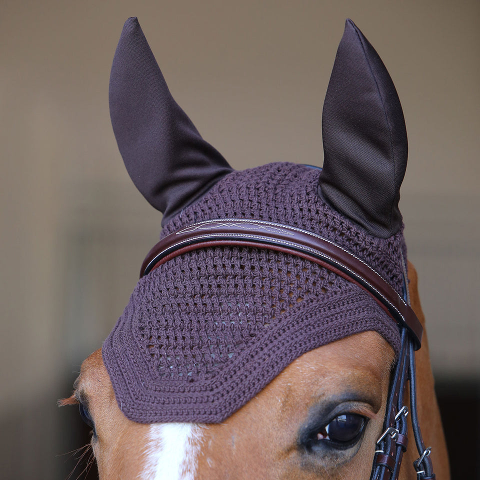 Kentucky Horsewear Wellington Fly Veil - Brown