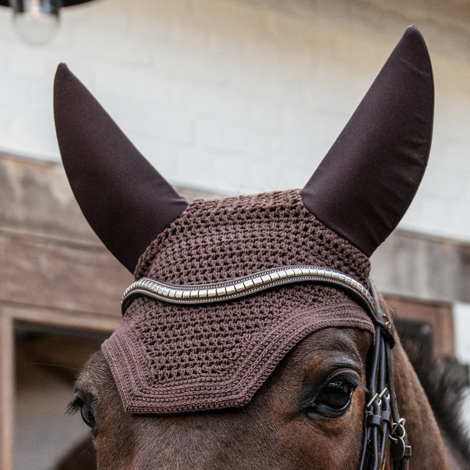 Kentucky Horsewear Wellington Fly Veil - Brown