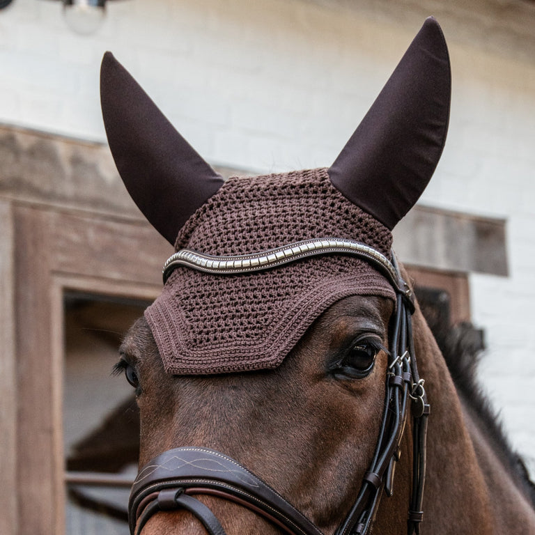 Kentucky Horsewear Wellington Fly Veil - Brown