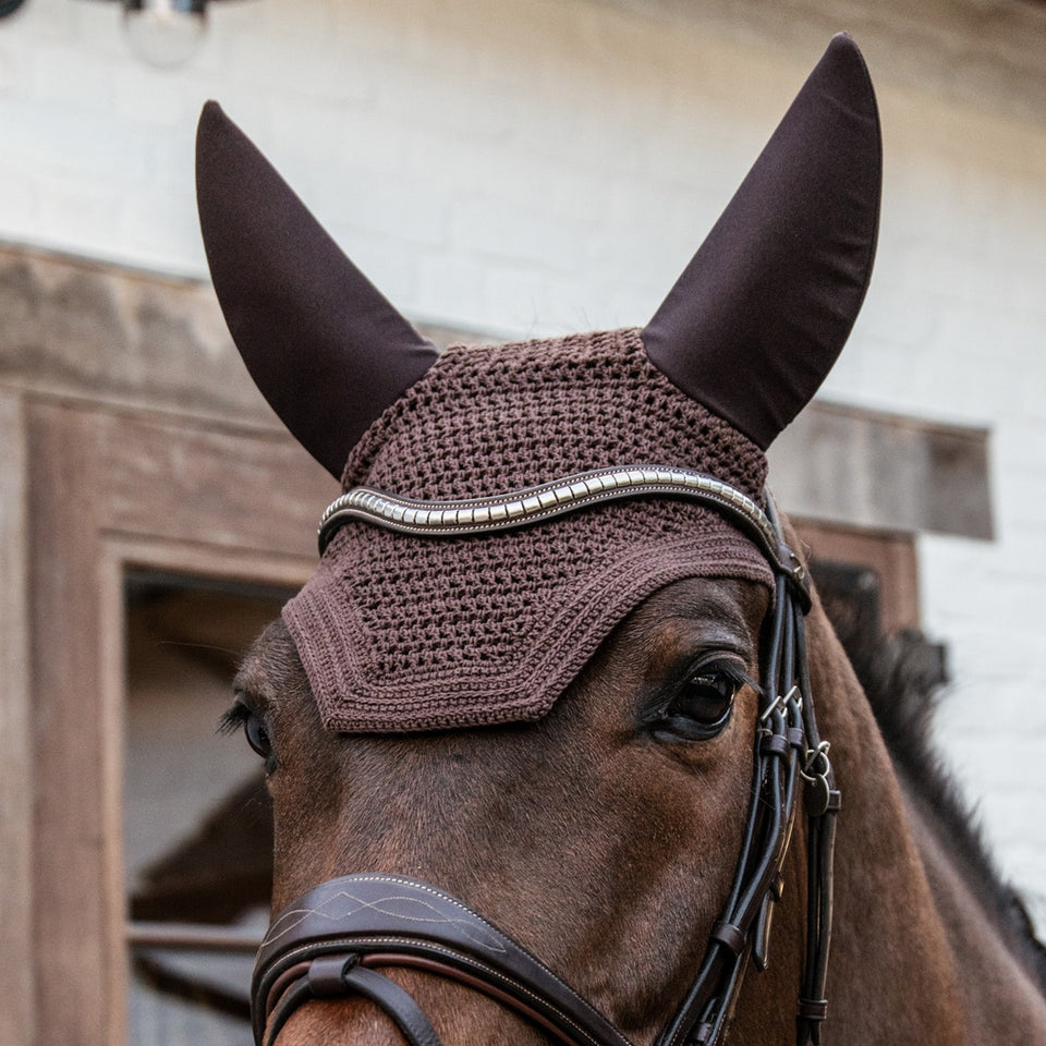 Kentucky Horsewear Wellington Fly Veil - Brown