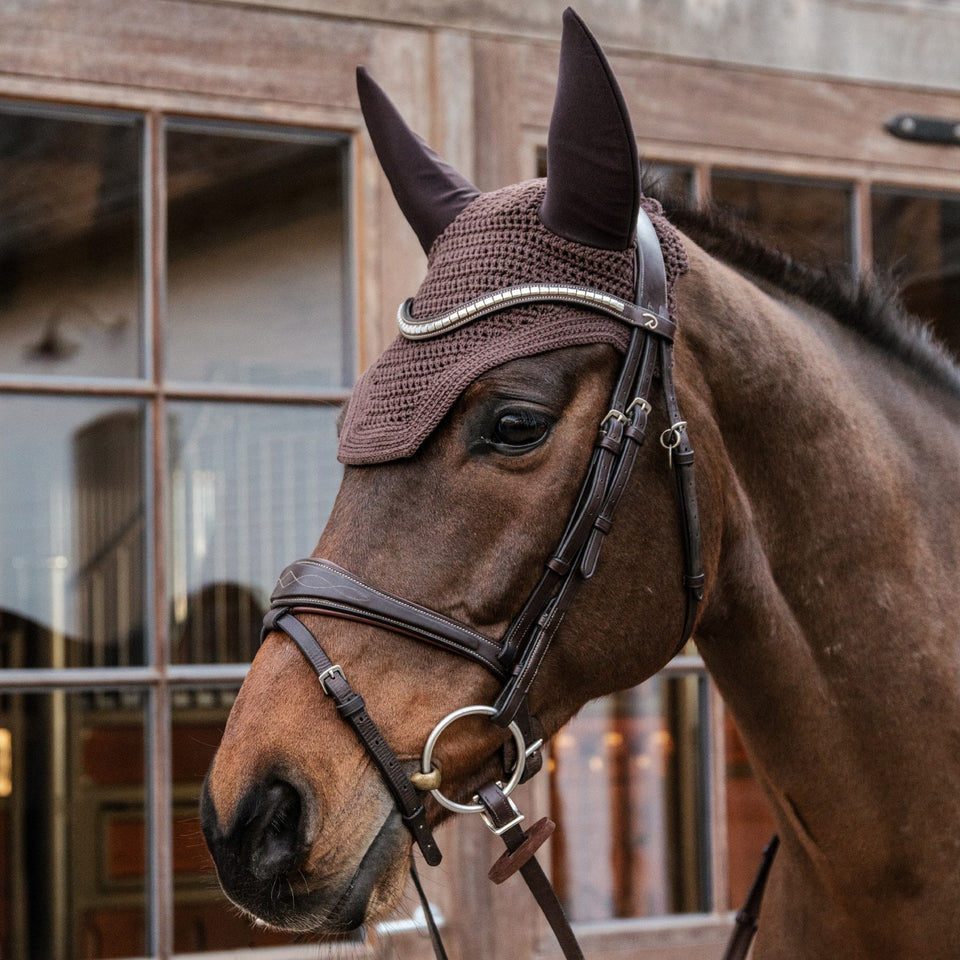 Kentucky Horsewear Wellington Fly Veil - Brown