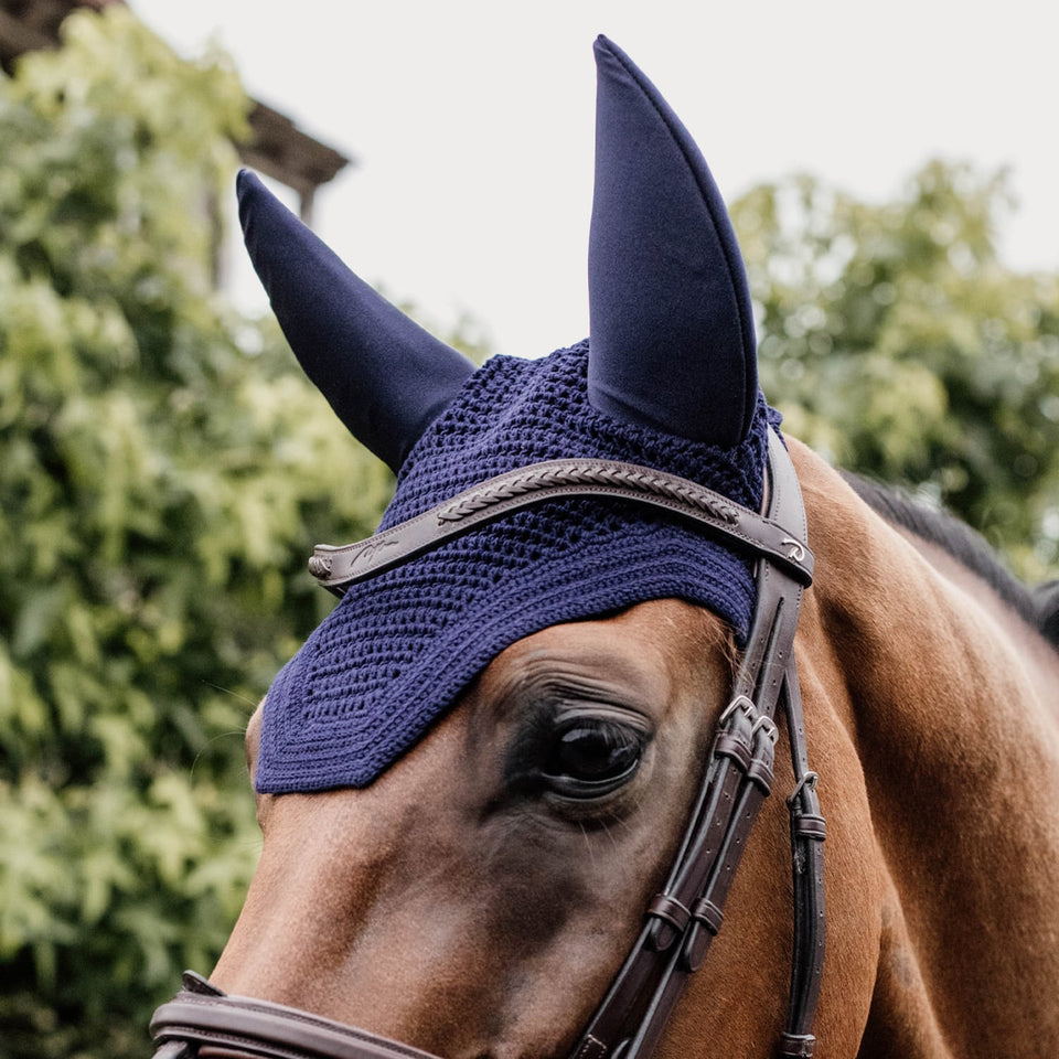 Kentucky Horsewear Wellington Fly Veil - Dark Navy