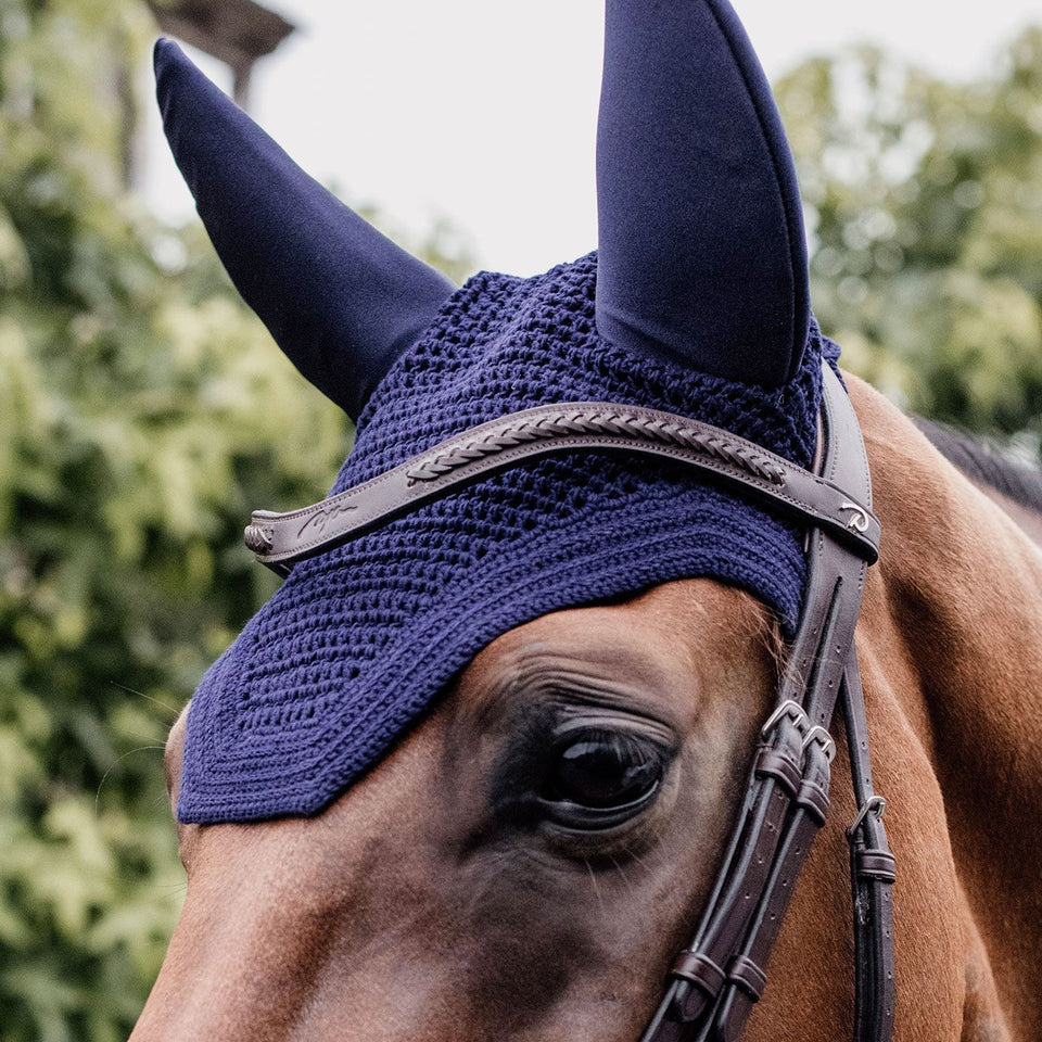Kentucky Horsewear Wellington Fly Veil - Dark Navy