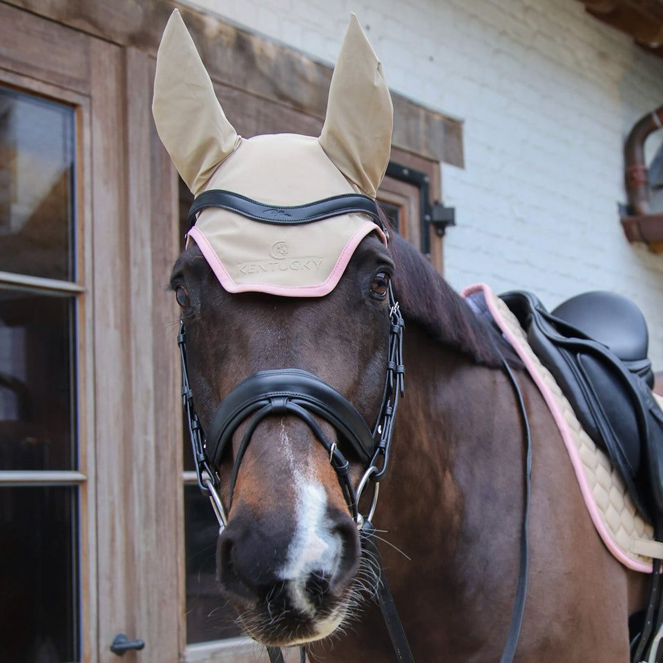 Kentucky Horsewear Softshell Wellington Fly Veil - Beige