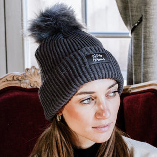 Kentucky Horsewear Pompom Beanie Hat - Grey