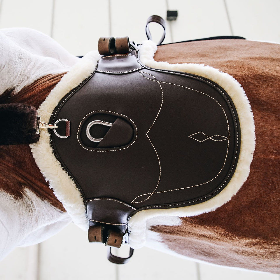 Kentucky Horsewear Sheepskin Short Stud Girth - Brown