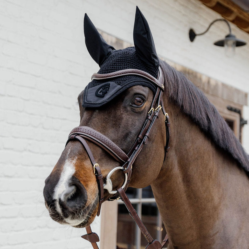 Kentucky Horsewear Wellington 3D Logo Fly Veil - Black