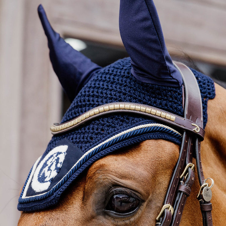 Kentucky Horsewear Wellington 3D Rope Fly Veil - Navy