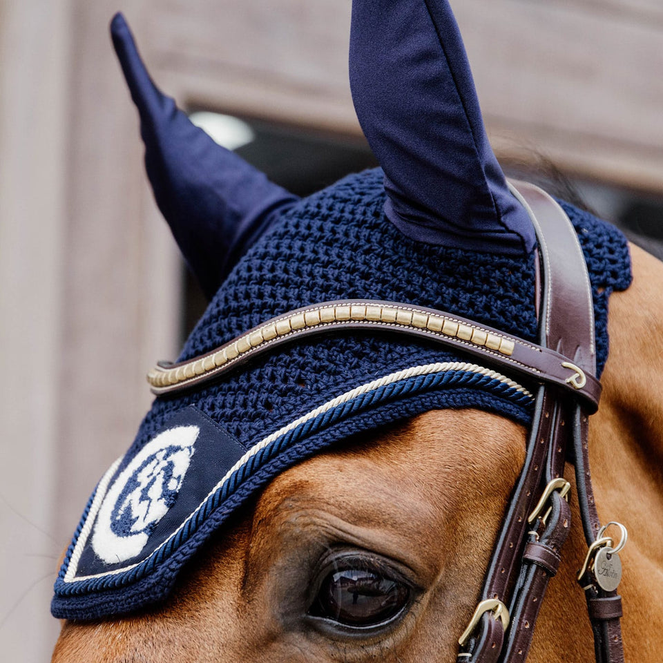 Kentucky Horsewear Wellington 3D Rope Fly Veil - Navy