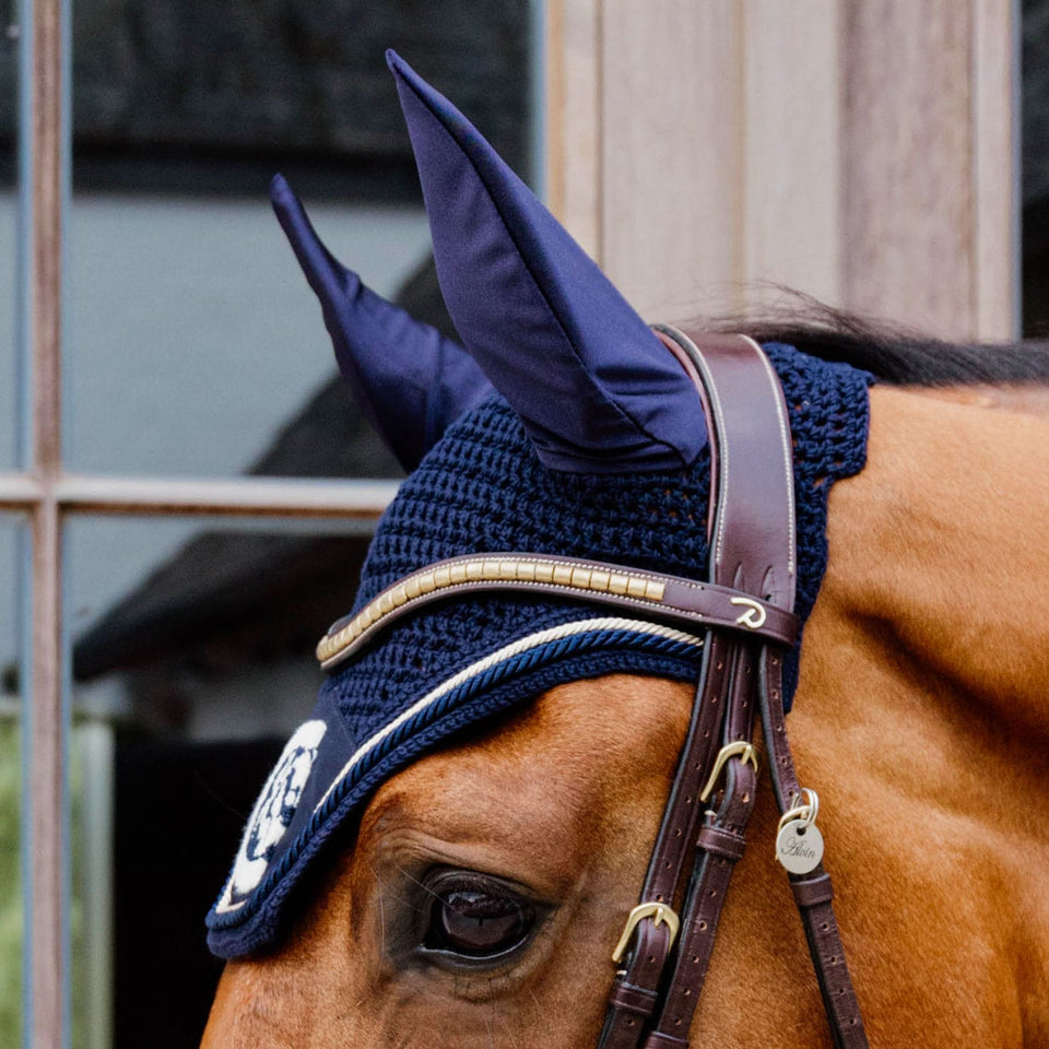Kentucky Horsewear Wellington 3D Rope Fly Veil - Navy