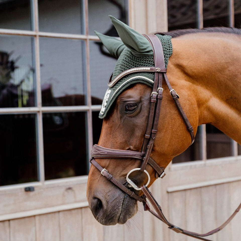 Kentucky Horsewear Wellington 3D Rope Fly Veil - Pine Green