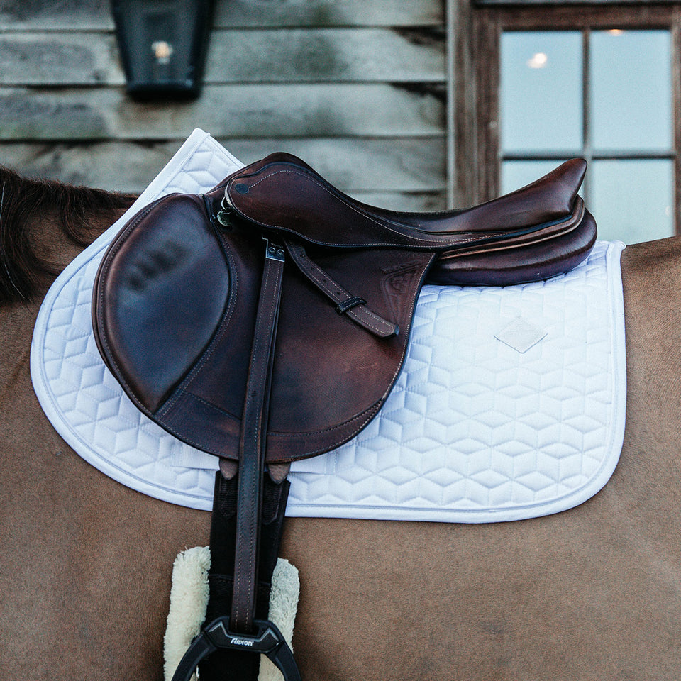 Kentucky Horsewear Classic Jumping Saddle Cloth - White