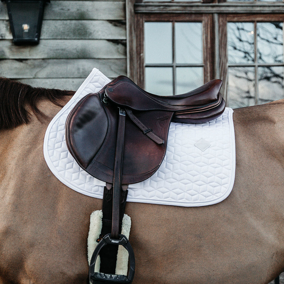 Kentucky Horsewear Classic Jumping Saddle Cloth - White