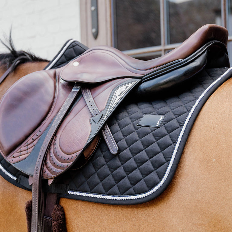Kentucky Horsewear Diamond Quilt Rope Jumping Saddle Cloth - Black