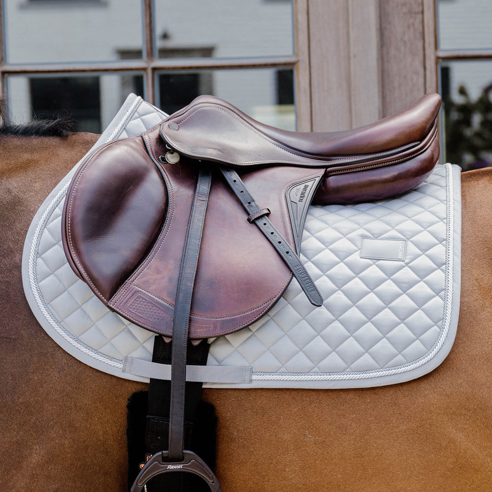 Kentucky Horsewear Diamond Quilt Rope Jumping Saddle Cloth - Grey
