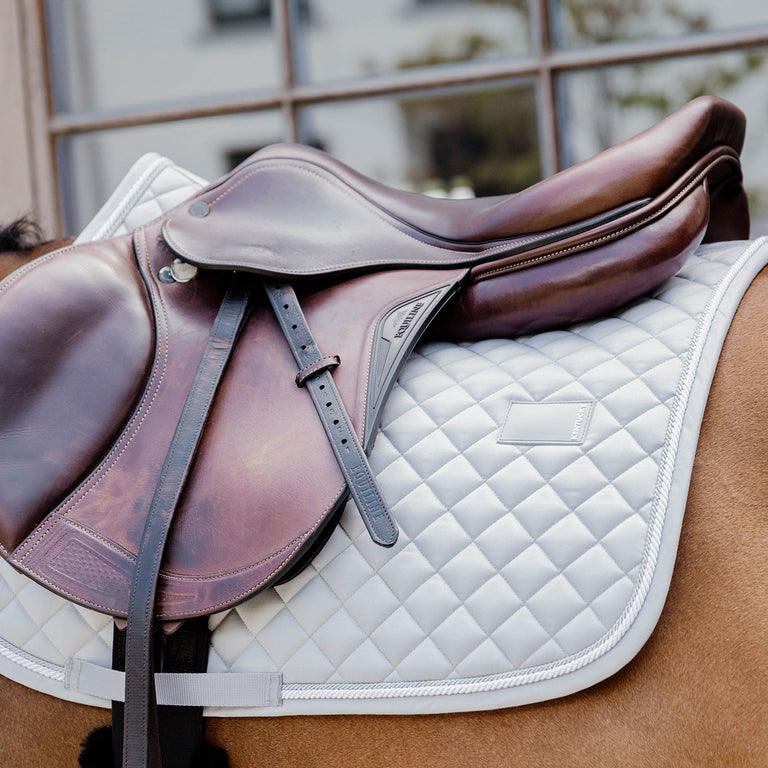 Kentucky Horsewear Diamond Quilt Rope Jumping Saddle Cloth - Grey