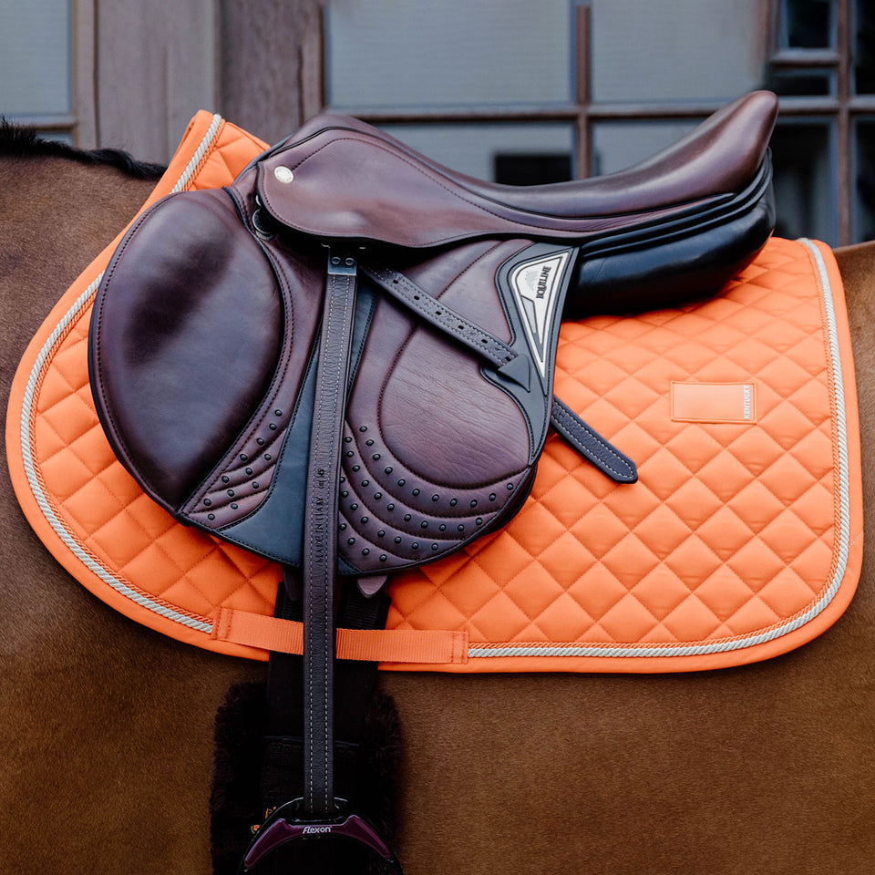 Kentucky Horsewear Diamond Quilt Rope Jumping Saddle Cloth - Orange