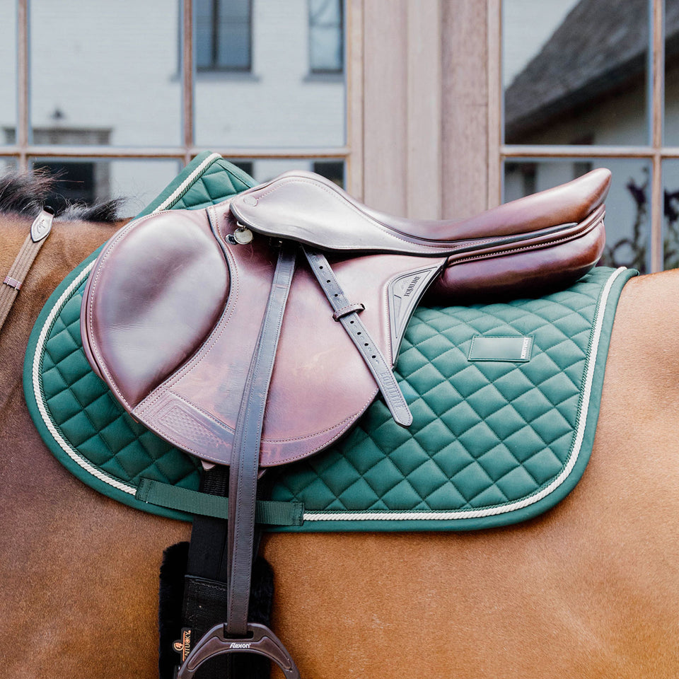 Kentucky Horsewear Diamond Quilt Rope Jumping Saddle Cloth - Pine Green