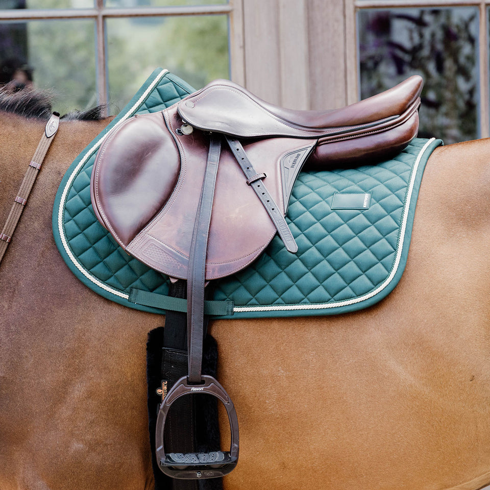 Kentucky Horsewear Diamond Quilt Rope Jumping Saddle Cloth - Pine Green