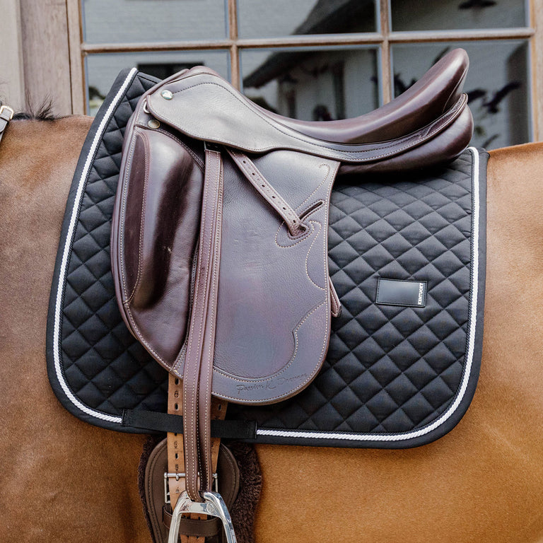 Kentucky Horsewear Diamond Quilt Rope Dressage Saddle Cloth - Black