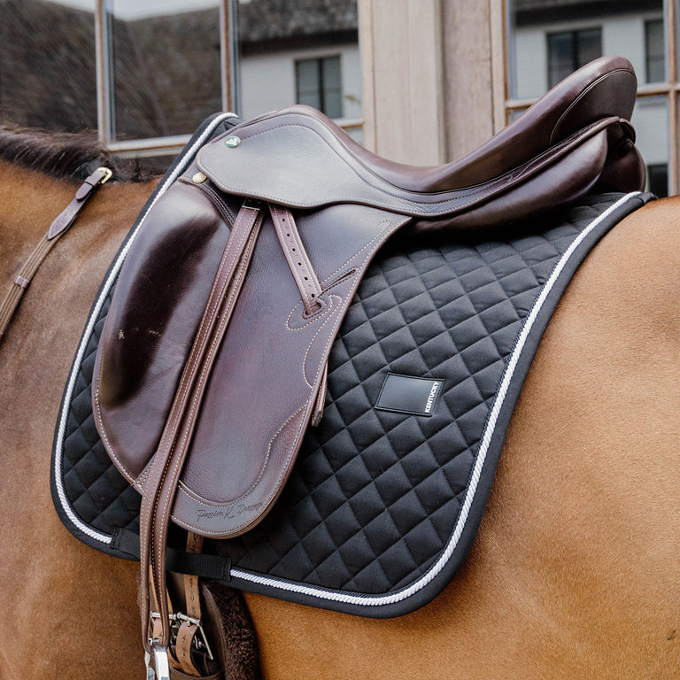 Kentucky Horsewear Diamond Quilt Rope Dressage Saddle Cloth - Black