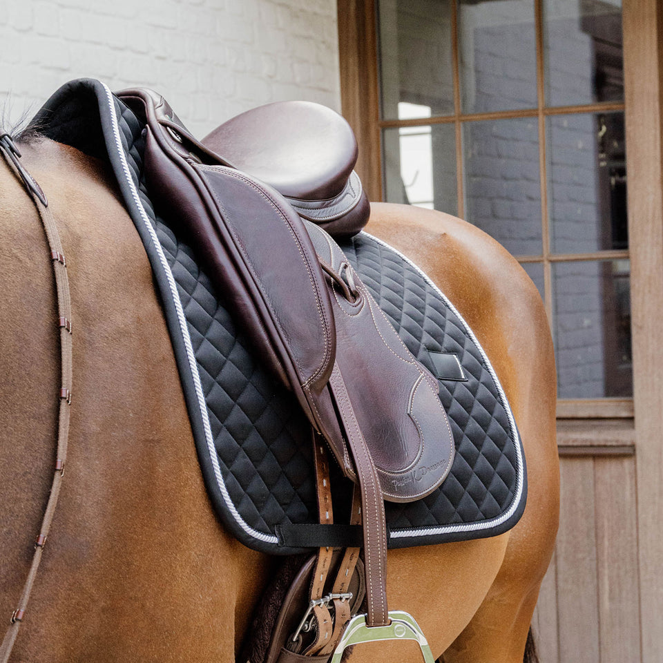 Kentucky Horsewear Diamond Quilt Rope Dressage Saddle Cloth - Black