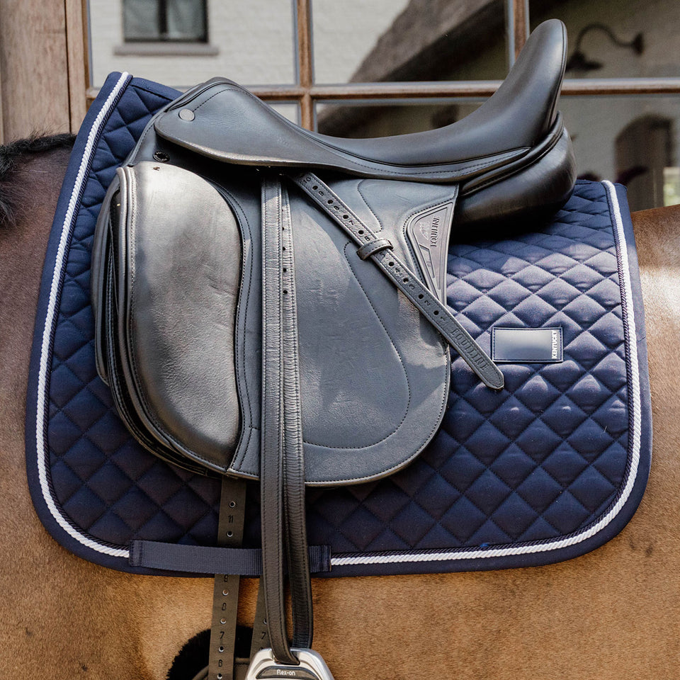 Kentucky Horsewear Diamond Quilt Rope Dressage Saddle Cloth - Navy