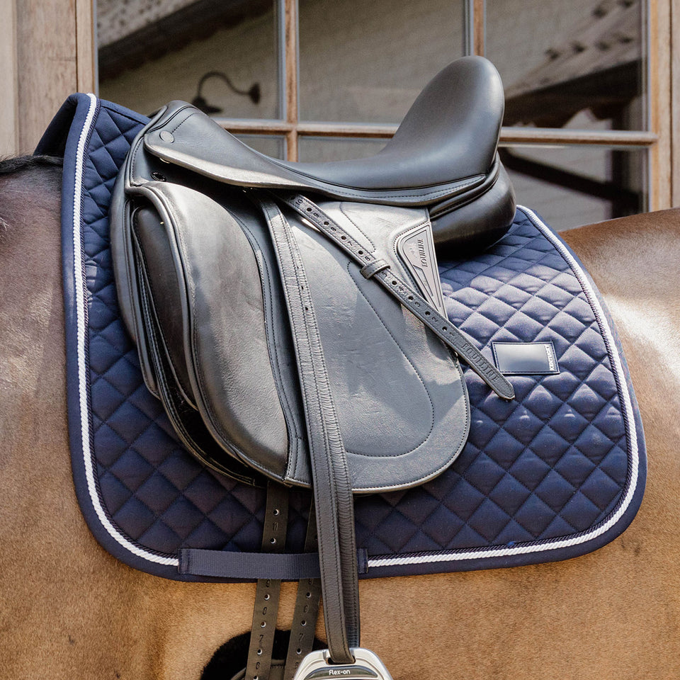 Kentucky Horsewear Diamond Quilt Rope Dressage Saddle Cloth - Navy