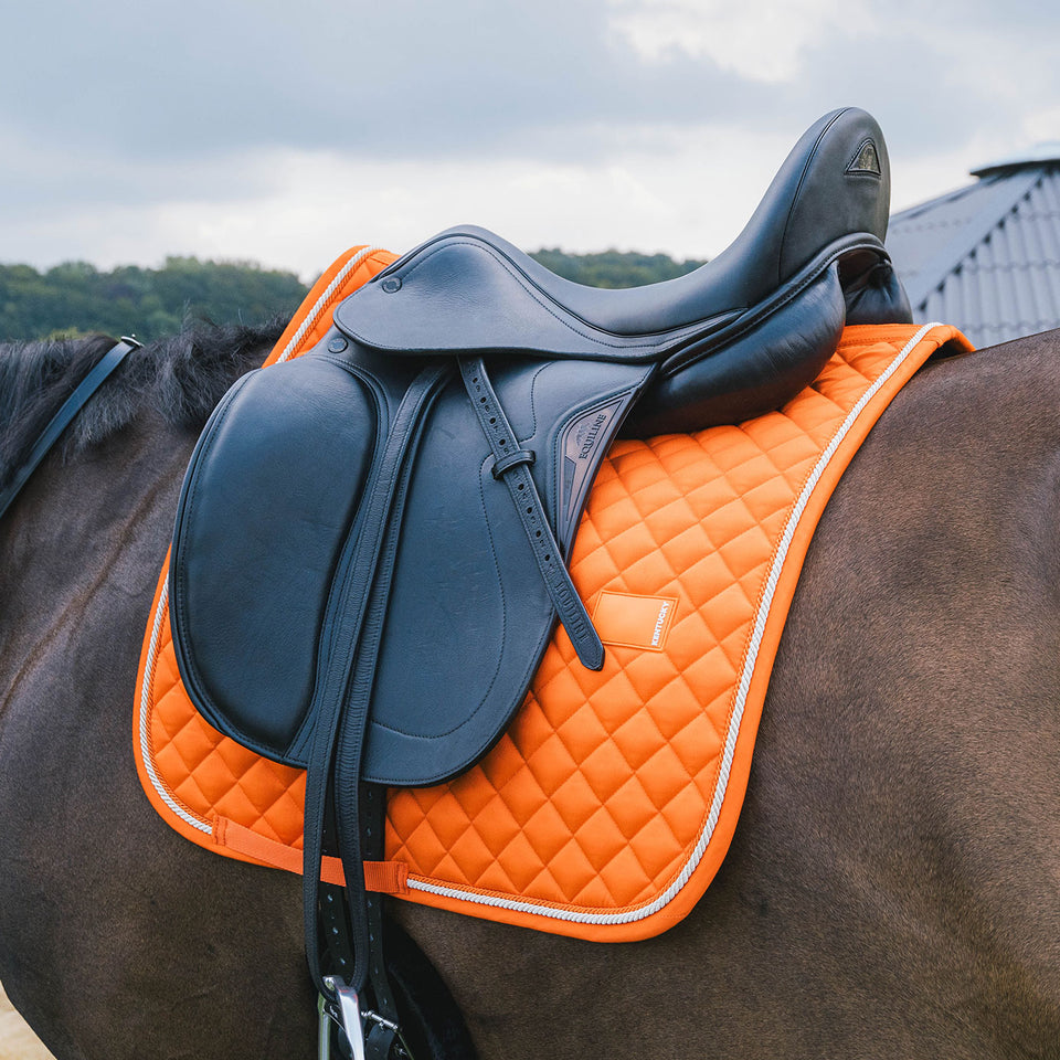 Kentucky Horsewear Diamond Quilt Rope Dressage Saddle Cloth - Orange