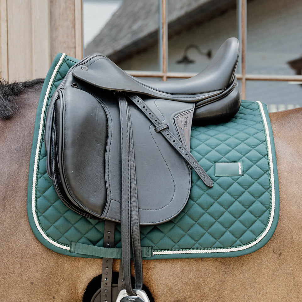 Kentucky Horsewear Diamond Quilt Rope Dressage Saddle Cloth - Pine Green