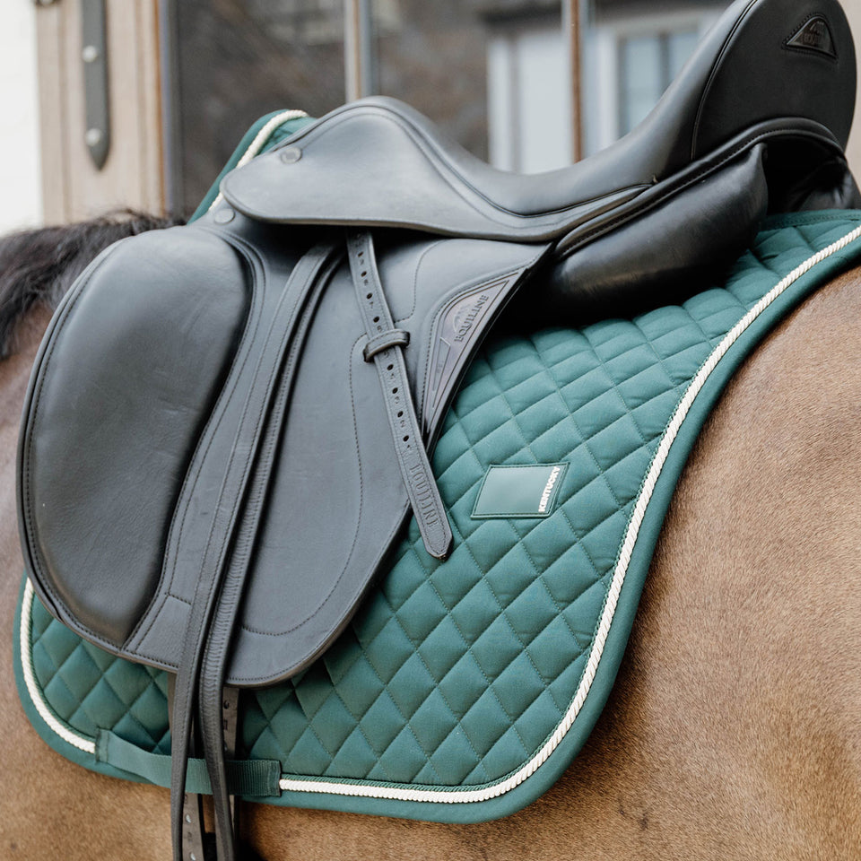 Kentucky Horsewear Diamond Quilt Rope Dressage Saddle Cloth - Pine Green