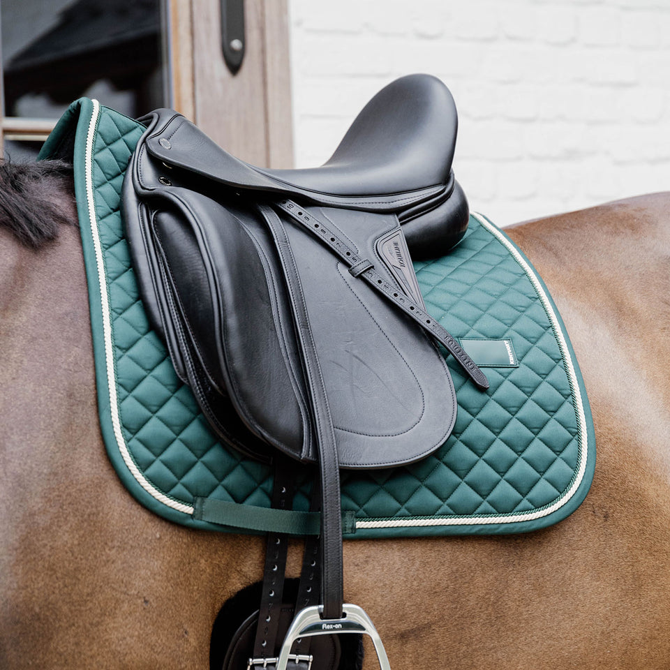 Kentucky Horsewear Diamond Quilt Rope Dressage Saddle Cloth - Pine Green