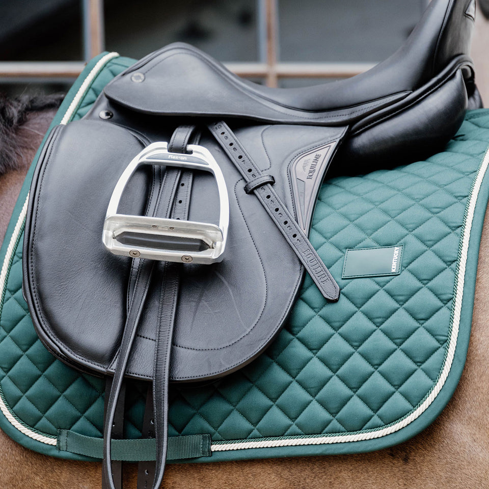 Kentucky Horsewear Diamond Quilt Rope Dressage Saddle Cloth - Pine Green