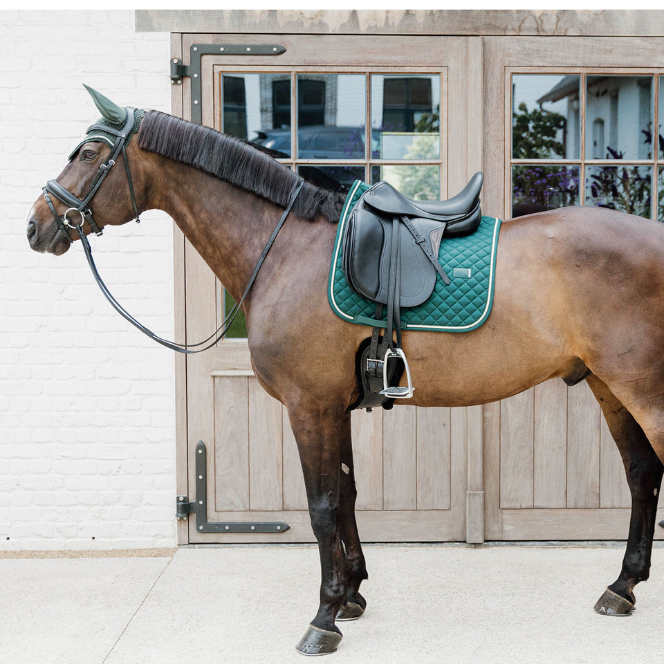 Kentucky Horsewear Diamond Quilt Rope Dressage Saddle Cloth - Pine Green