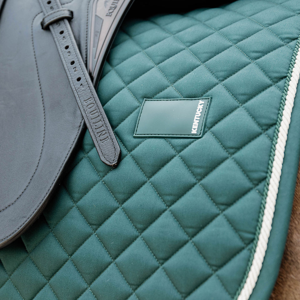 Kentucky Horsewear Diamond Quilt Rope Dressage Saddle Cloth - Pine Green