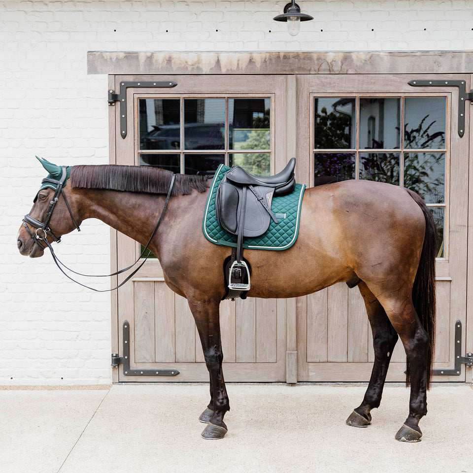 Kentucky Horsewear Diamond Quilt Rope Dressage Saddle Cloth - Pine Green