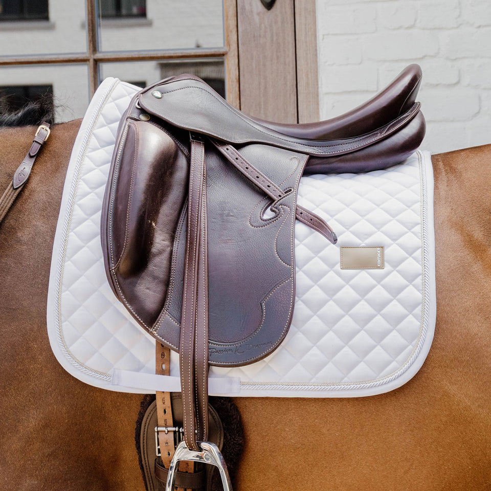Kentucky Horsewear Diamond Quilt Rope Dressage Saddle Cloth - White