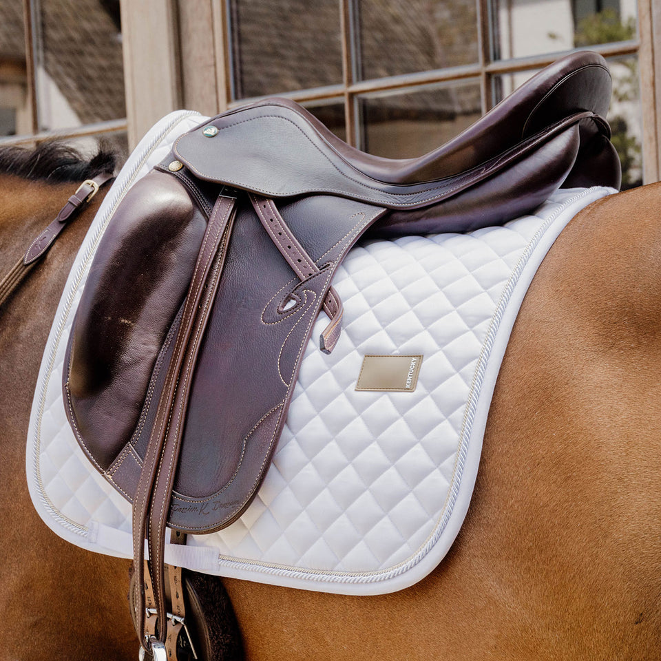 Kentucky Horsewear Diamond Quilt Rope Dressage Saddle Cloth - White