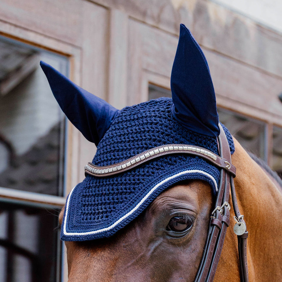 Kentucky Horsewear Wellington Rope Fly Veil - Navy