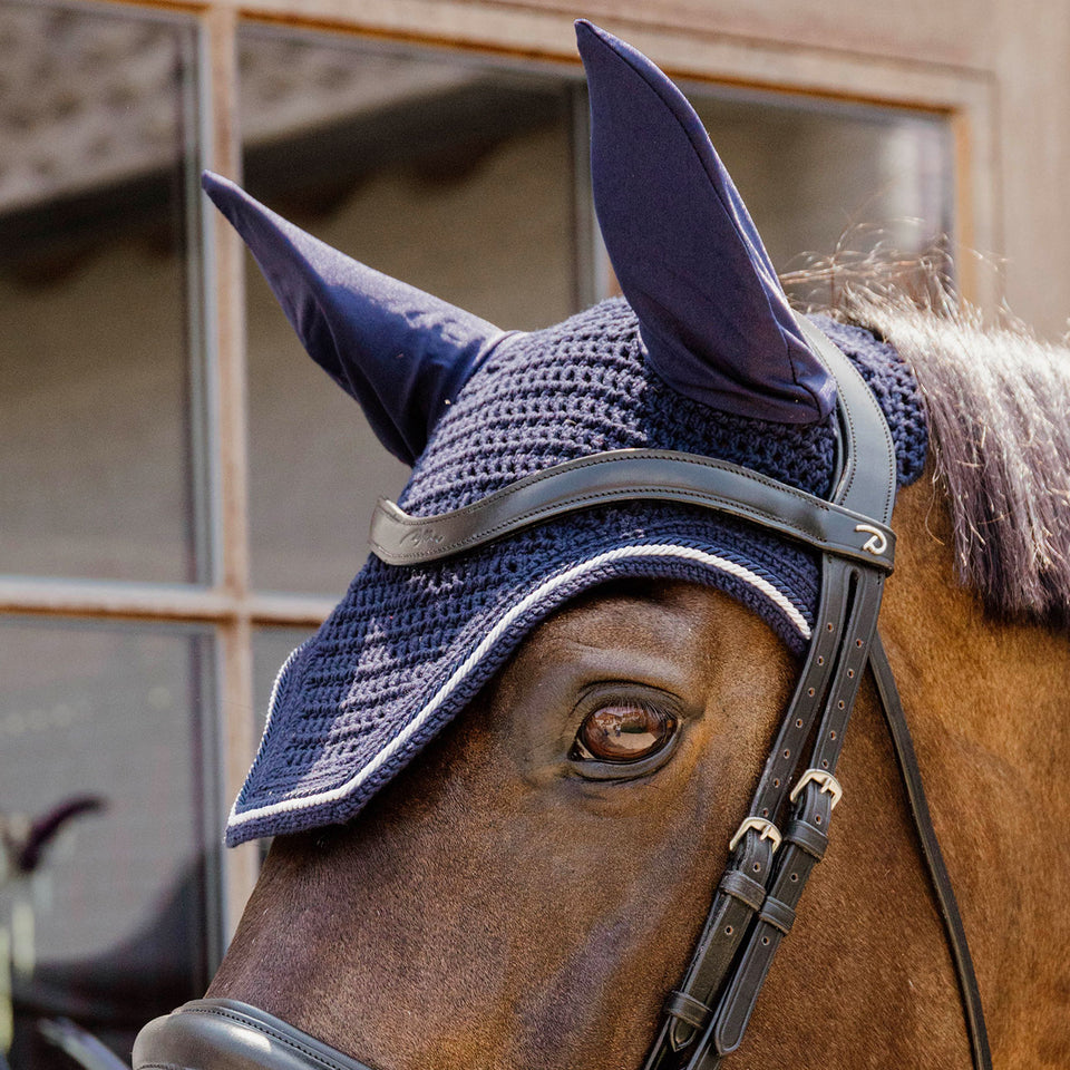 Kentucky Horsewear Wellington Rope Fly Veil - Navy