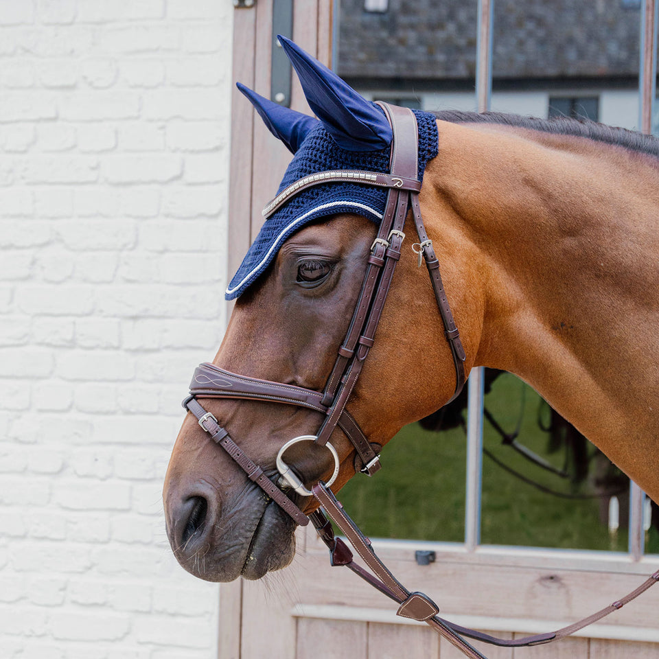 Kentucky Horsewear Wellington Rope Fly Veil - Navy