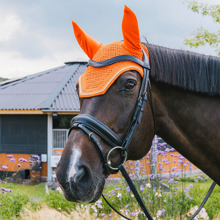Kentucky Horsewear Wellington Rope Fly Veil - Orange