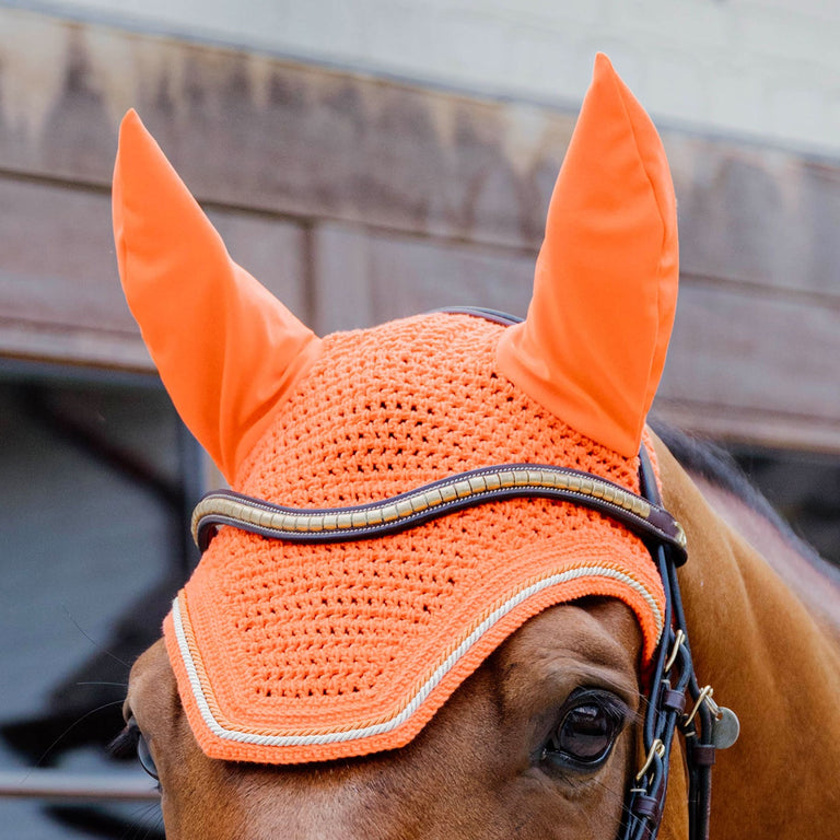 Kentucky Horsewear Wellington Rope Fly Veil - Orange