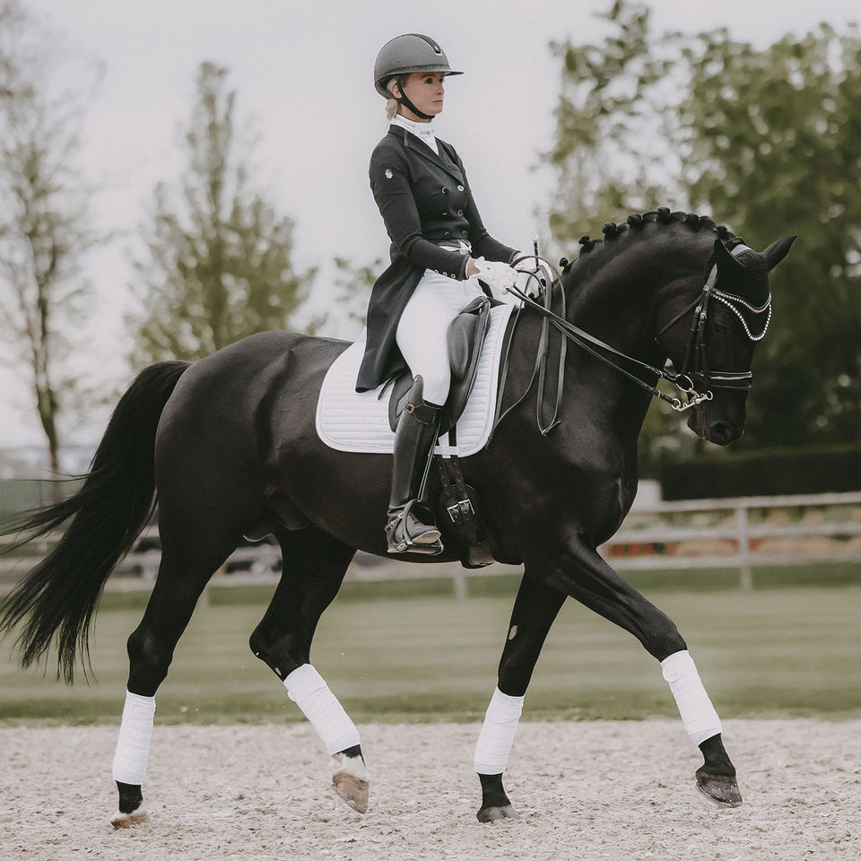 Kentucky Horsewear Dressage Saddle Cloth Pearls - White