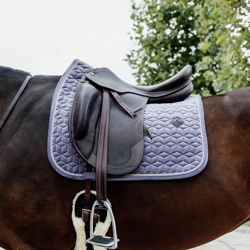 Kentucky Horsewear Velvet Dressage Saddle Cloth - Purple (Lilac)