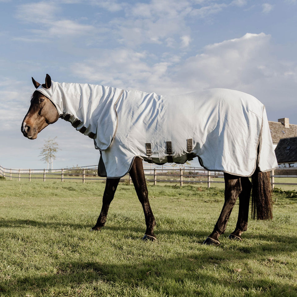 Kentucky Horsewear Eczema Fly Rug with Hood - Grey