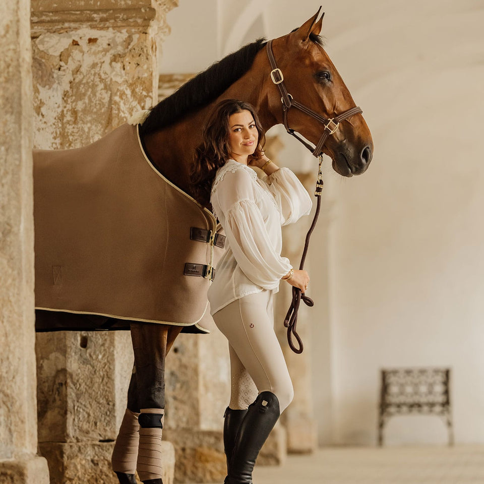 Kentucky Horsewear Faux Wool Fleece Show Rug - Beige