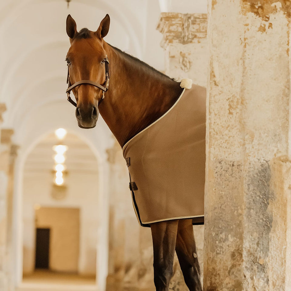 Kentucky Horsewear Faux Wool Fleece Show Rug - Beige