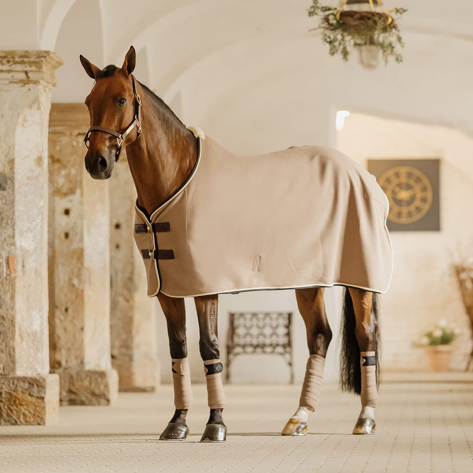 Kentucky Horsewear Faux Wool Fleece Show Rug - Beige